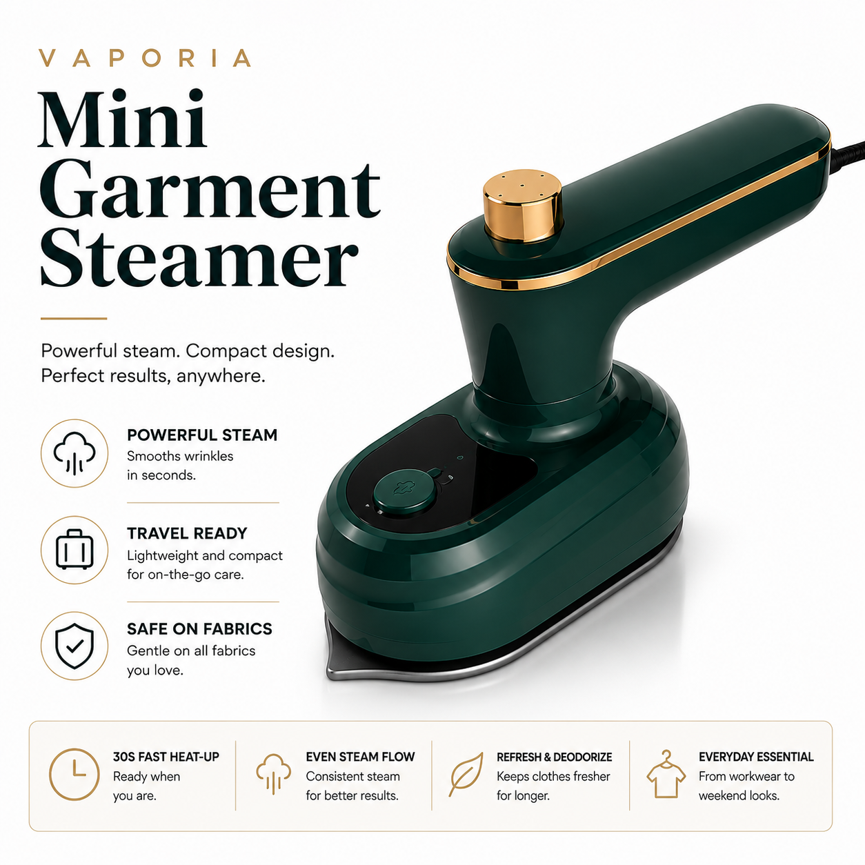 Vaporia™ - Mini Garment Steamer